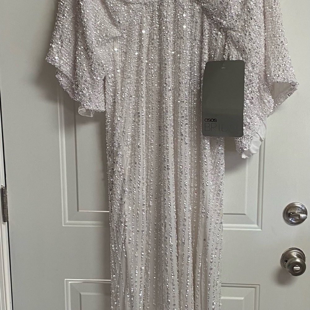 ASOS Ciara sequin Kimono sleeve gown NWT